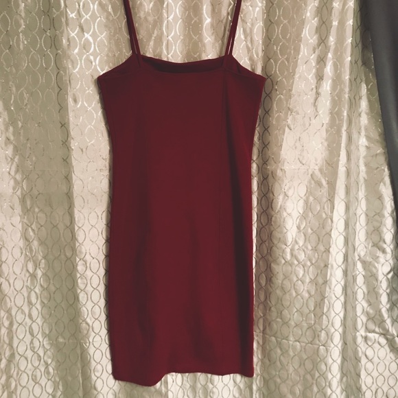 Forever 21 Burgundy Spaghetti Strap Dress Simple Lil Dress Great to Layer Medium - Picture 7 of 9